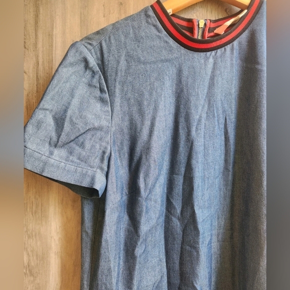 Ted Baker Nwot Meggi Pleated Crew Neck Frill Tencel Mini Dress Size 4 - Picture 6 of 10